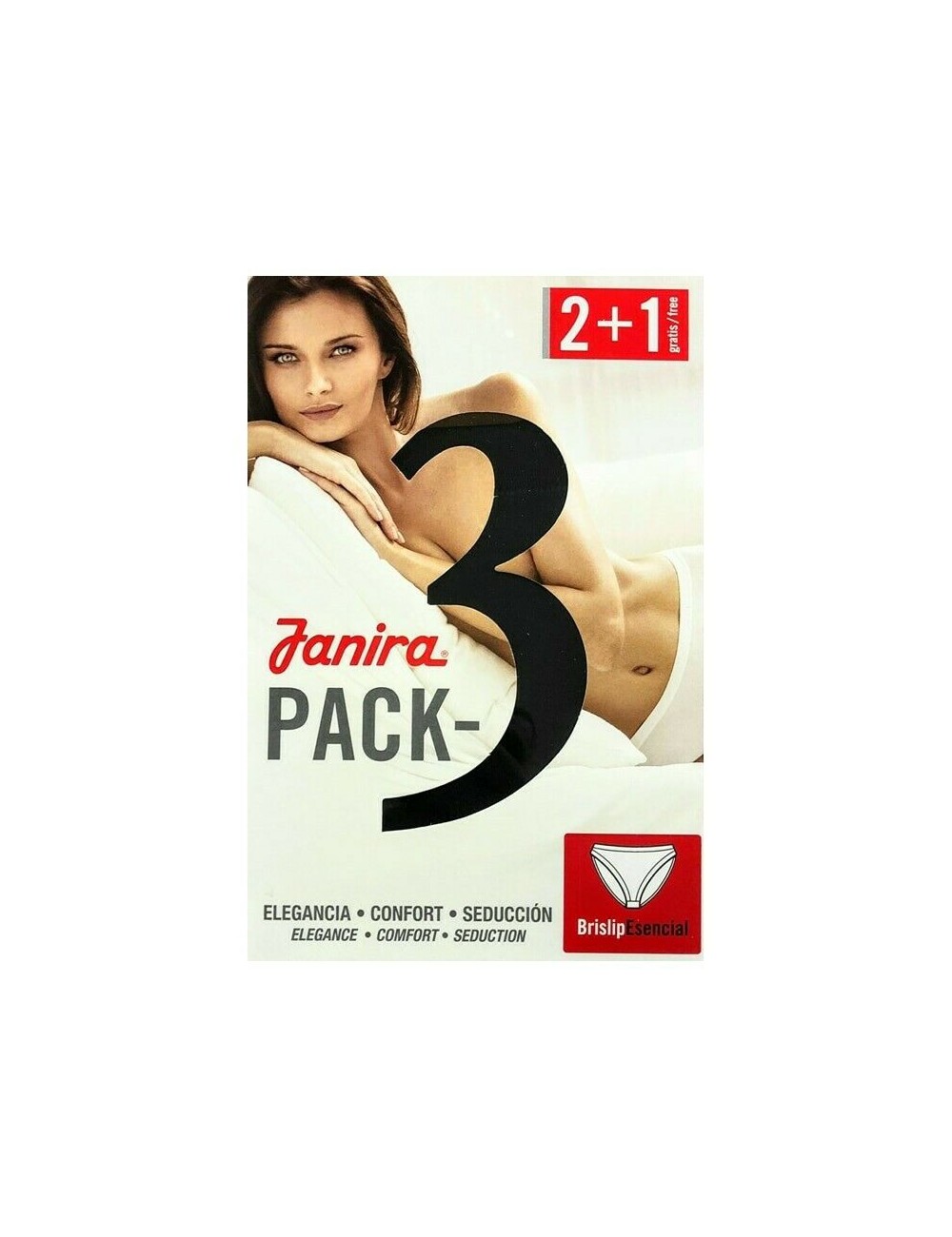 Pack 3 brislip esencial slip vita media 1031184 neroJaniraPassioni Boutique