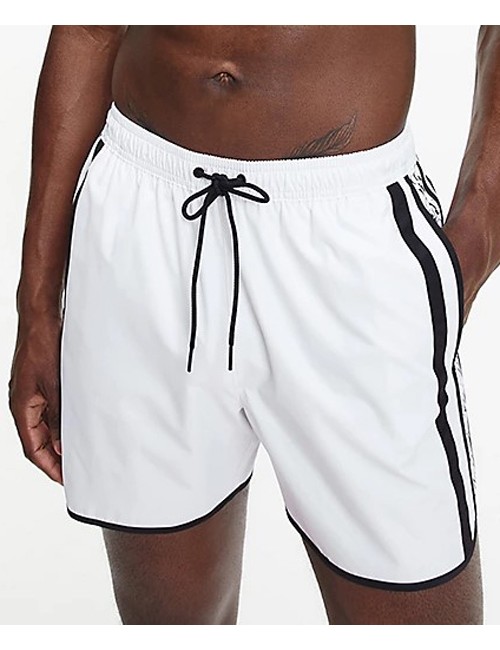 Ck - boxer mare medio - modello runner km0km00737-ycd biancoCalvin Klein UomoPassioni Boutique