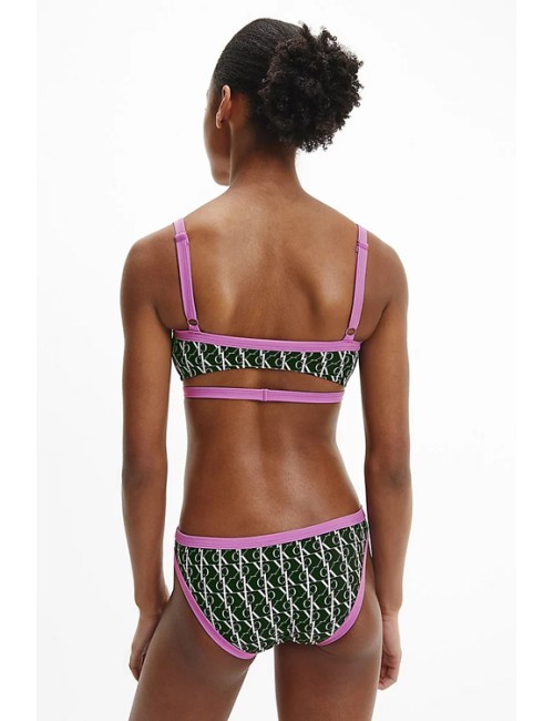 Ck - bikini top e slip ck one kw0kw01746-1699-0k4 bianco/neroCalvin Klein DonnaPassioni Boutique