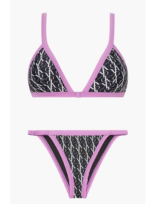 Ck - bikini top e slip ck one kw0kw01746-1699-0k4 bianco/neroCalvin Klein DonnaPassioni Boutique