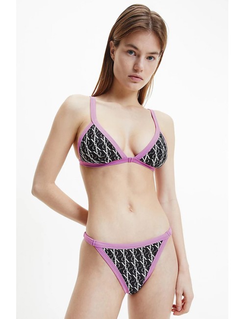 Ck - bikini top e slip ck one kw0kw01746-1699-0k4 bianco/neroCalvin Klein DonnaPassioni Boutique