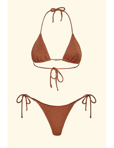 Donna bikini drycri triangolo verde militare perline dorate elisabetta green lm brownDrycriPassioni Boutique
