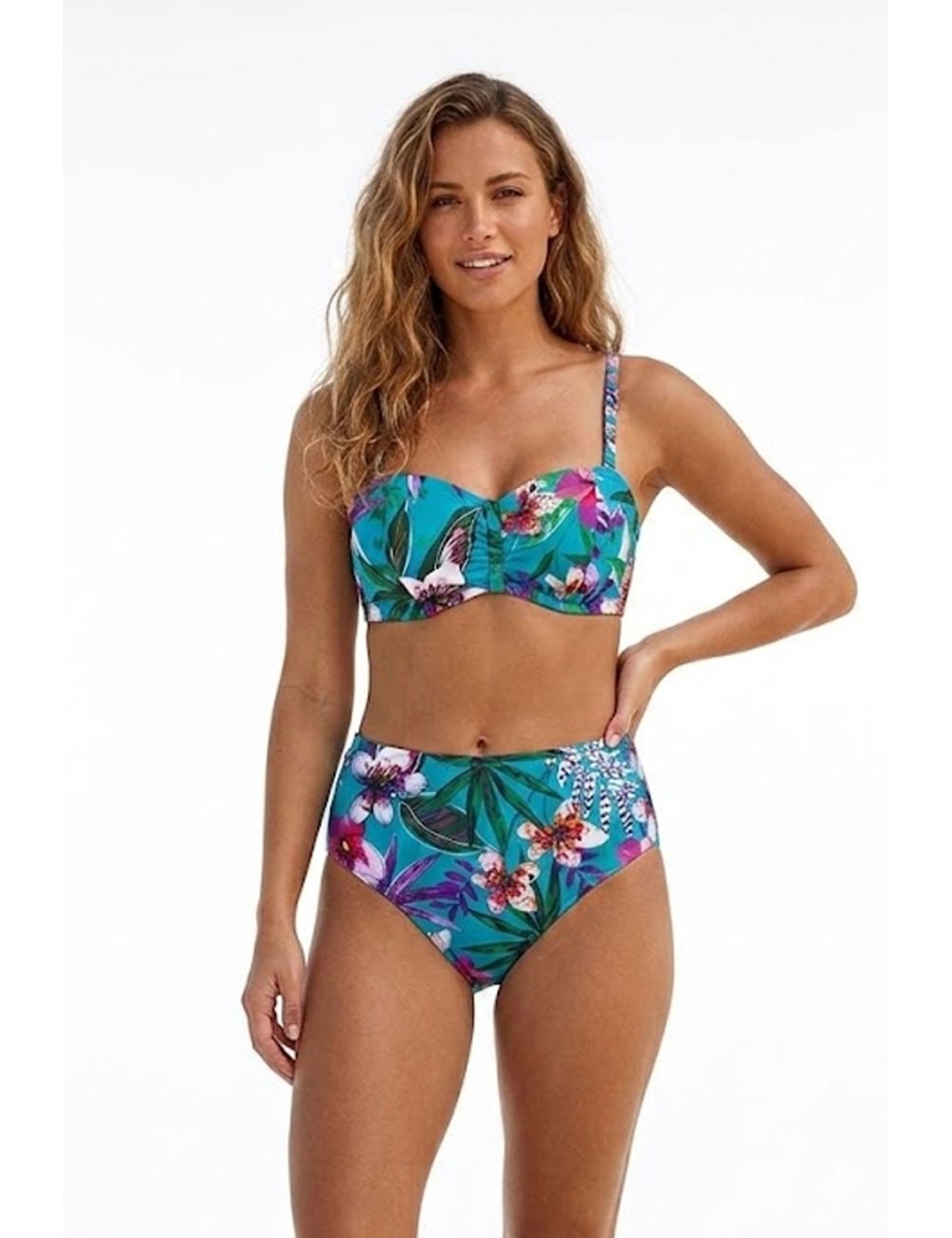 Donna bikini rosa faia fascia coppa d slip alto fantasia tropicaleRosa FaiaPassioni Boutique
