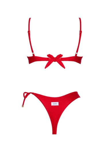 Donna bikini hadley venere sand lycra lucida rosso ibiscoSandPassioni Boutique