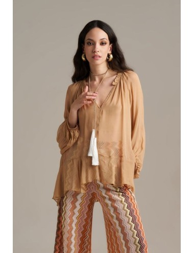Twinset - camicia m/l in popeline con dettagli in macramèTwinsetPassioni Boutique