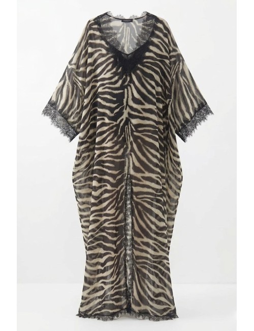 Donna abito chemisier ermanno scervino in cotone e seta zebra lungoErmanno ScervinoPassioni Boutique