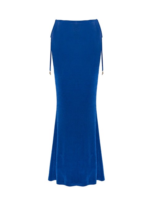 Donna gonna lunga sand blue rebel maglia opalescente gioiello