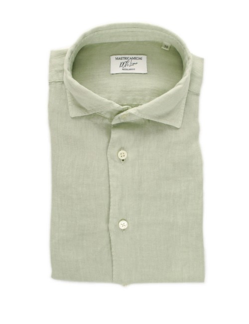 Mastricamiciai - camicia in lino senza collo fr069 mc309 10 guru biancoMastricamiciaiPassioni Boutique