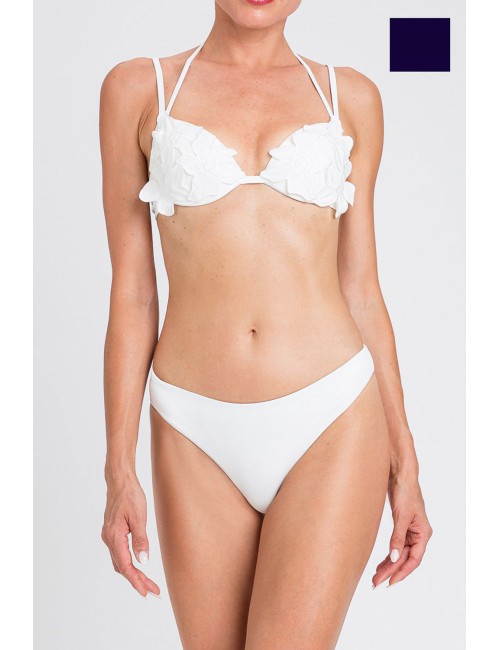 Bikini triangolo e slip brasiliano 251lmmv22 00632 bianco sugar +++TwinsetPassioni Boutique