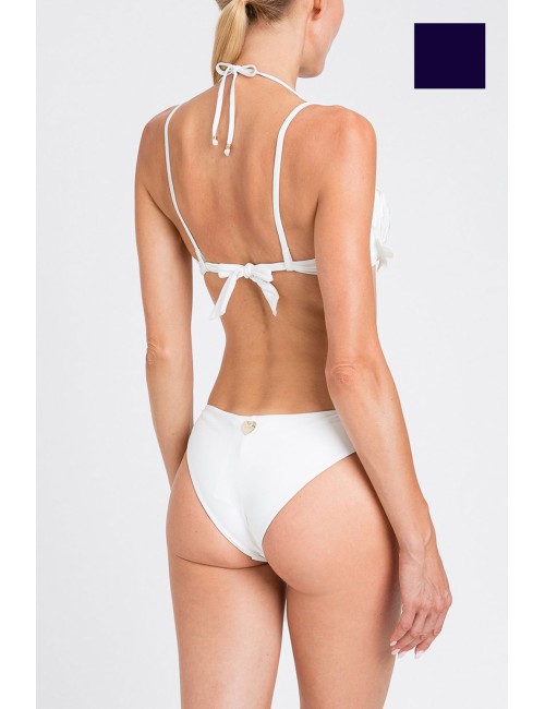 Bikini triangolo e slip brasiliano 251lmmv22 00632 bianco sugar +++TwinsetPassioni Boutique