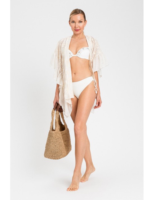 Twinset - poncho in tessuto floreale 261lb4agg 00461