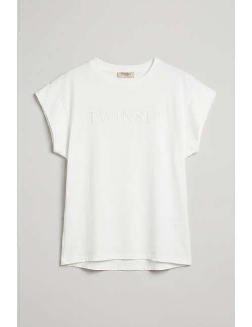 Twinset - t-shirt ricamata 261ll2mll 00526