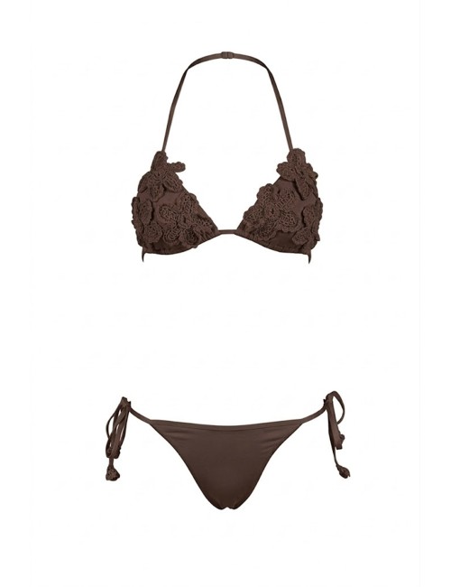 Twinset - bikini triangolo crochet e tanga 261lmme23 11496