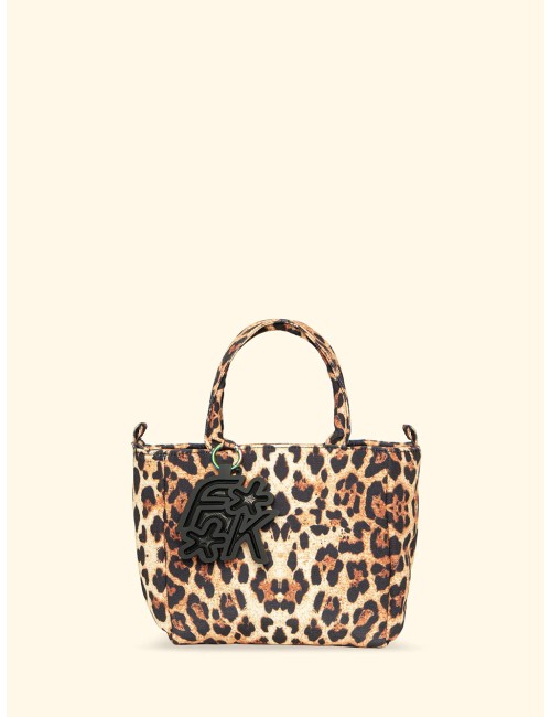 Donna mini bag fk fantasia animalier con tracolla removibile