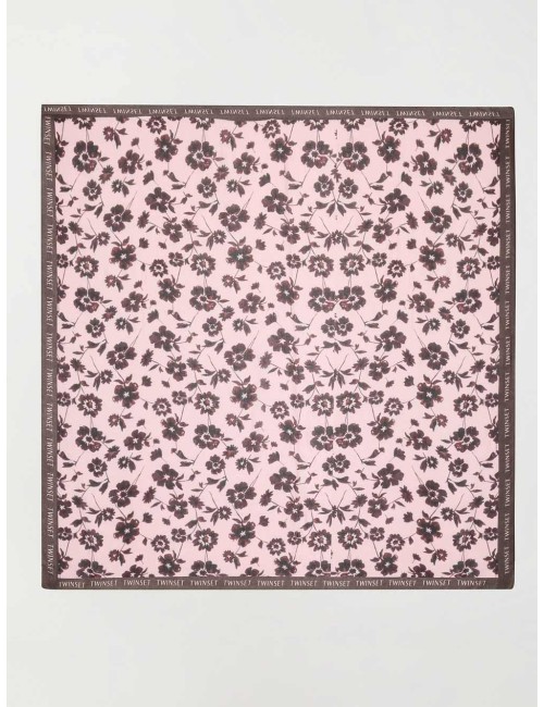 Twinset kefia donna in morbido tessuto con stampa flowers