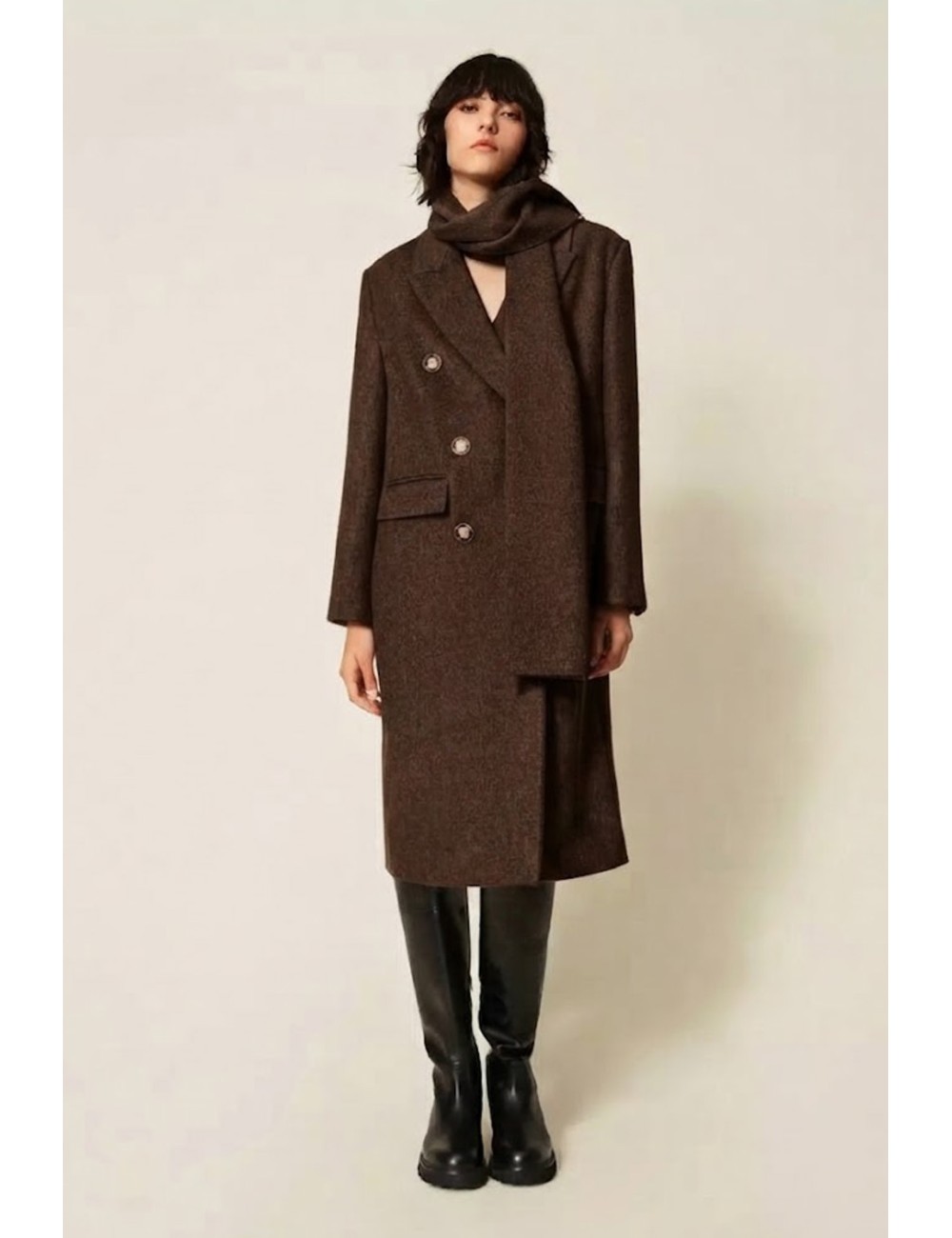 Twinset cappotto donna in misto lana con stola rimovibileTwinsetPassioni Boutique