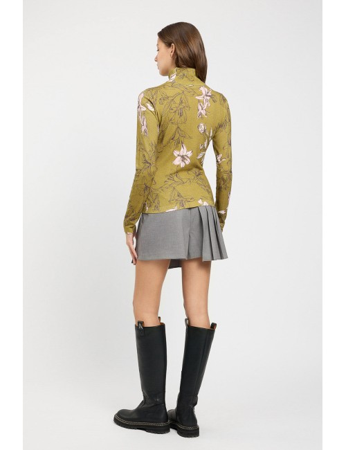 Twinset gonna short plissettata donna in tessuto gabardine