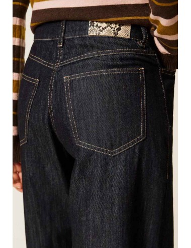 Twinset jeans donna in cotone flare con risvolto al fondoTwinsetPassioni Boutique