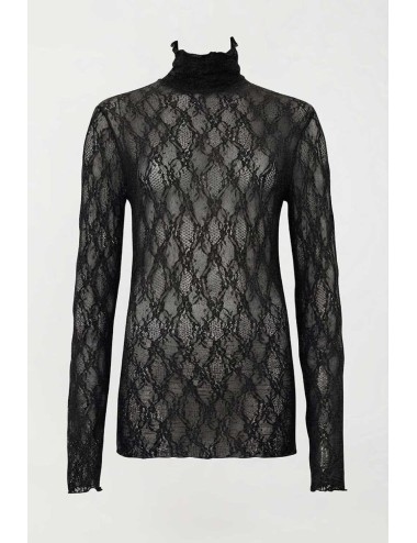 Twinset maglia donna in tulle a manica lunga con collo altoTwinsetPassioni Boutique