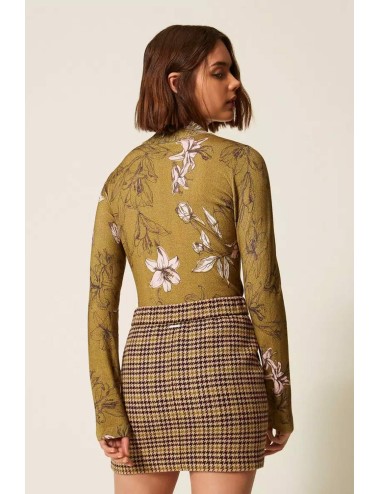 Twinset gonna corta in misto lana jacquard pied-de-pouleTwinsetPassioni Boutique