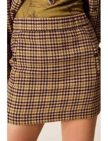 Twinset gonna corta in misto lana jacquard pied-de-pouleTwinsetPassioni Boutique