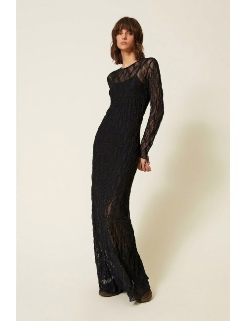 Twinset maglia donna in tulle a manica lunga con collo altoTwinsetPassioni Boutique