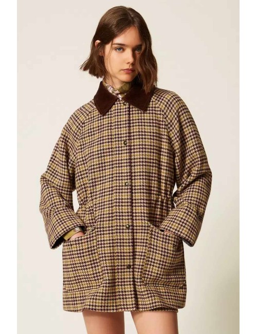 Twinset gonna corta in misto lana jacquard pied-de-pouleTwinsetPassioni Boutique