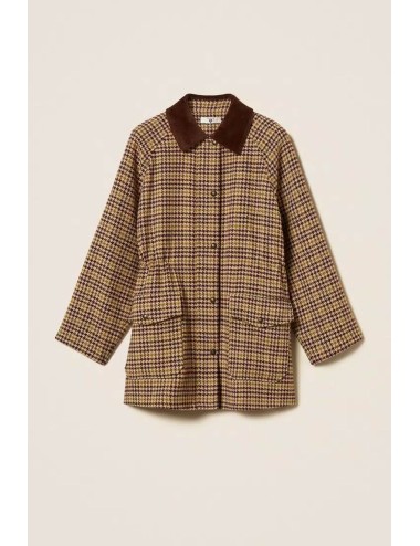 Twinset parka in misto lana jacquard pied-de-pouleTwinsetPassioni Boutique