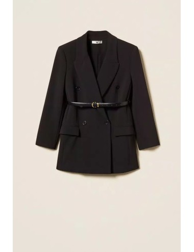 Twinset giacca blazer doppiopetto in cady con cinturaTwinsetPassioni Boutique