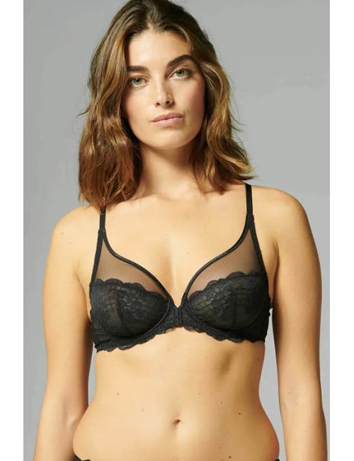 Simone perele - reggiseno con ferretto scoll. prof. comete 12s234 015 neroSimone PerelePassioni Boutique