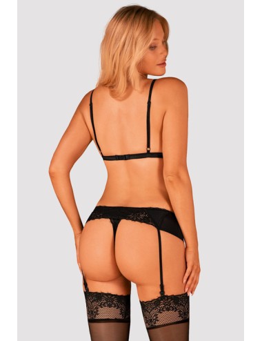 Obsessive lingerie - maderris sexy completino intimo tre pezzi nero 1409Obsessive LingeriePassioni Boutique