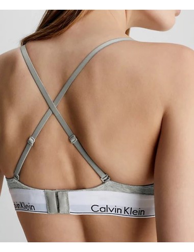 Ck - reggiseno a triangolo - modern cotton 000qf1061e 020 grigioCalvin Klein DonnaPassioni Boutique