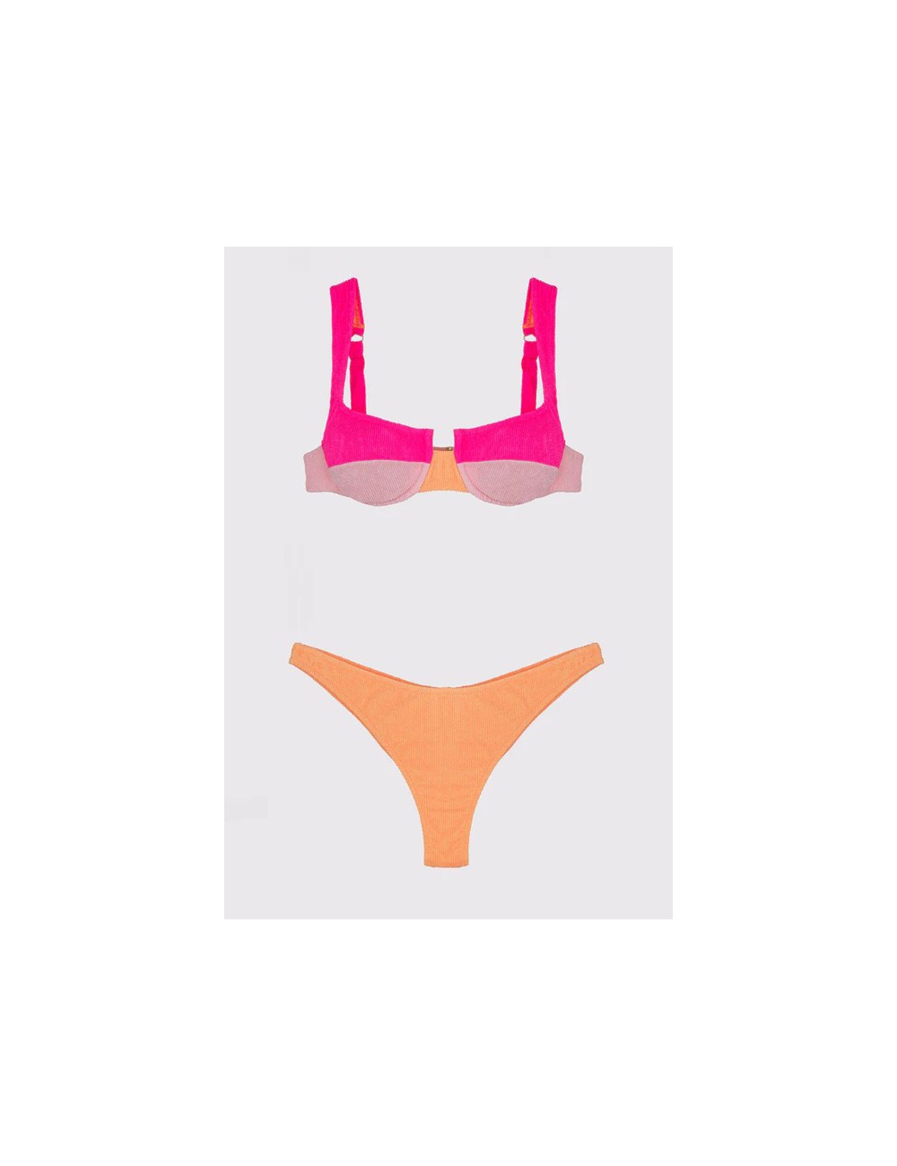 Mefui - bikini con ferretto e slip americano fisso tooled mf24-0211pk rosaMefuiPassioni Boutique
