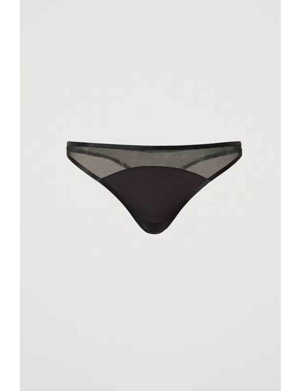 Slip perizoma con tulle 251ll6b88 00006 neroTwinsetPassioni Boutique