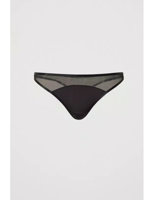 Slip brasiliana in tulle 251ll6b77 00006 neroTwinsetPassioni Boutique