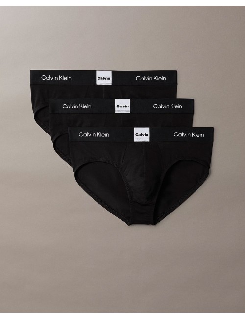 Ck - slip con vestibilità a livello dei fianchi in confezione da 3 - microfibre stretch lv00nb4408-ub1 neroCalvin Klein UomoPassioni Boutique