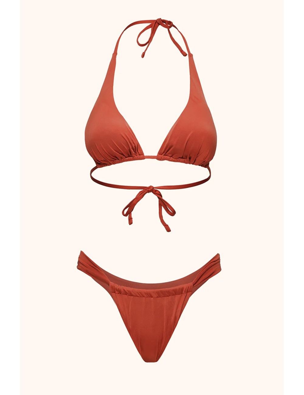 Mefui - bikini triangolo alto con slip fisso red clayMefuiPassioni Boutique