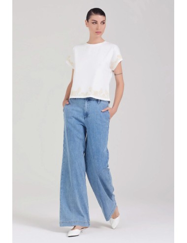 Take two - t-shirt con ricami  dk02733 biancoTake TwoPassioni Boutique