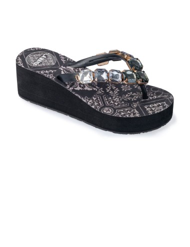 Donna infradito l.a. water zeppa maiolica pietre geometriche 42048bLAWaterPassioni Boutique