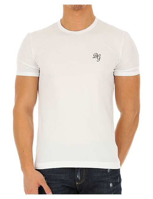 Dolce&gabbana - t-shirt girocollo jersey cotone bielastico n8d15j fugiawDolceGabbanaPassioni Boutique