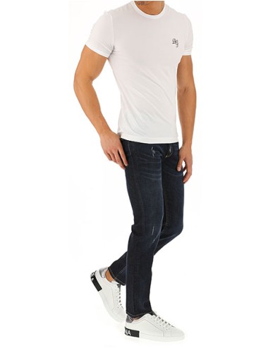 Dolce&gabbana - t-shirt girocollo jersey cotone bielastico n8d15j fugiawDolceGabbanaPassioni Boutique