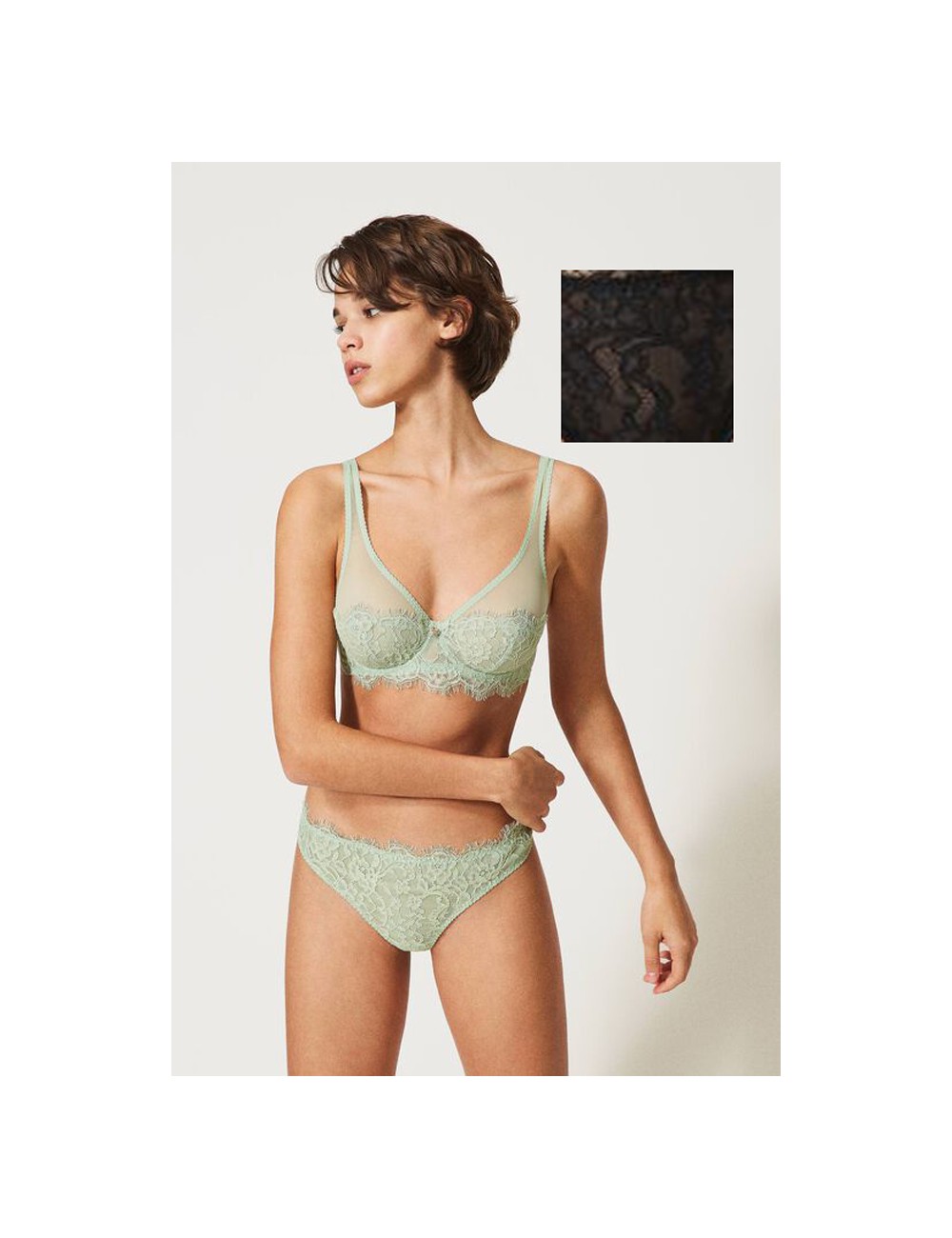Twinset - reggiseno ferretto in pizzo 211ll6355 neroTwinsetPassioni Boutique