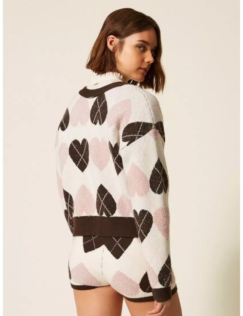 Twinset maglia a lupetto con zip powder roseTwinsetPassioni Boutique