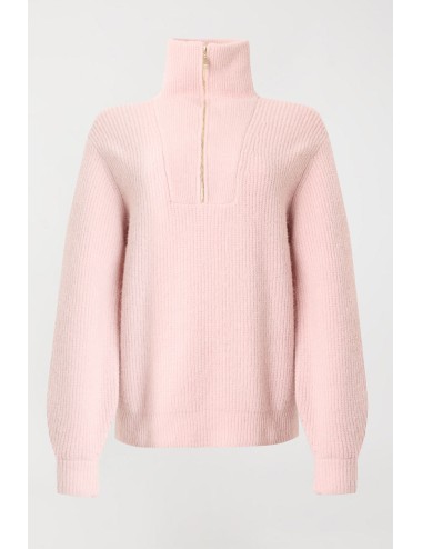 Twinset maglia a lupetto con zip powder roseTwinsetPassioni Boutique