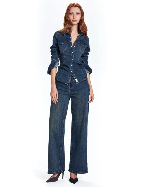 Take two elisa denim wide leg lav.medio/sporcato  dt03210 denim