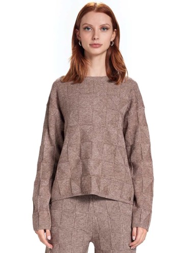 Take two girocollo con lavorazione rombi e spacchi dt003333 cordaTake TwoPassioni Boutique