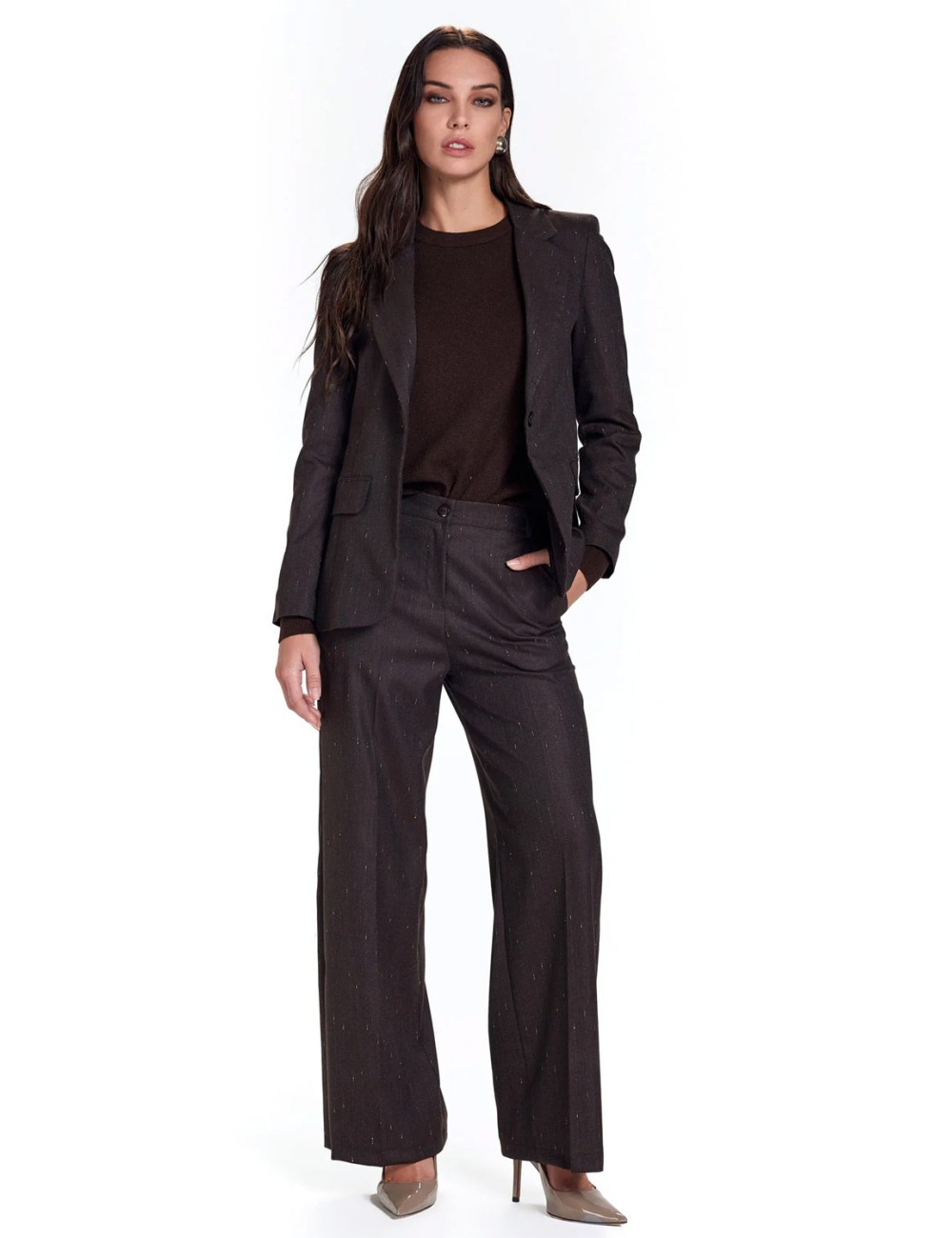 Take two tailleur gessato lurex dt03864 moroTake TwoPassioni Boutique
