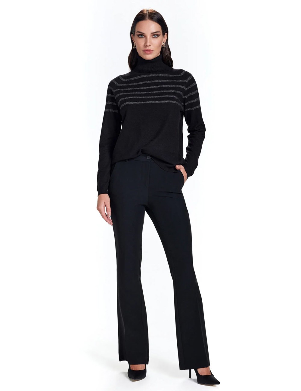 Take two pantalone a zampa bistretch dt03924 neroTake TwoPassioni Boutique