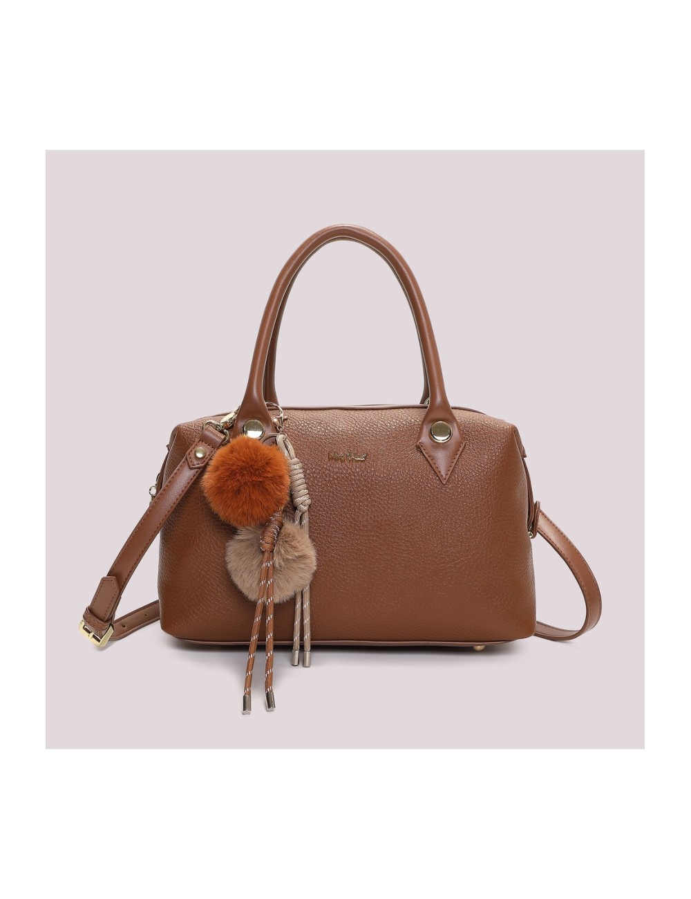 Mimi muà - borsa a bauletto con dettaglio appeso m8-j201570 cuoioMimi-Mu1Passioni Boutique