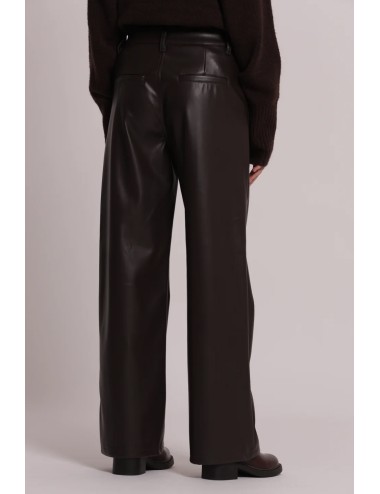 Mimi muà - pantalone wide leg simil pelle zdap-2128 moroMimi-Mu1Passioni Boutique
